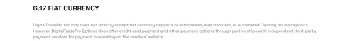 Non-transparent Deposit and Withdrawal Methods