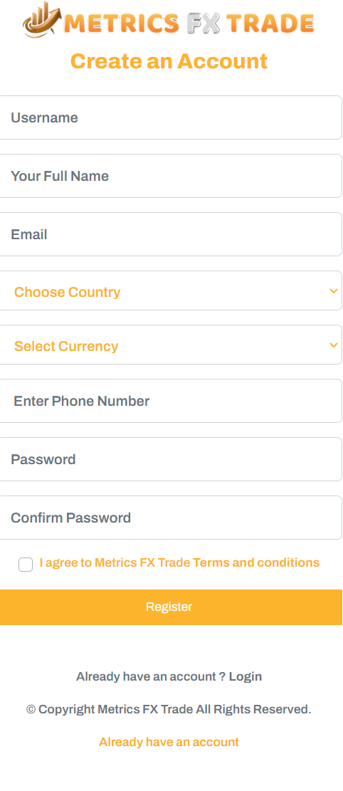 Metrics fx Trade