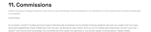 High Withdrawal Commission