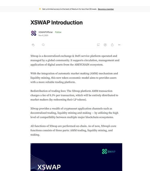 Xswap introduction