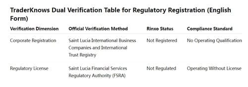 Regulatory Registration Dual Verification Form