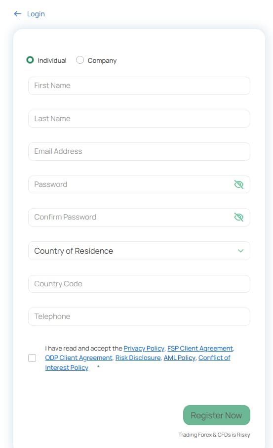 Registration Form Information