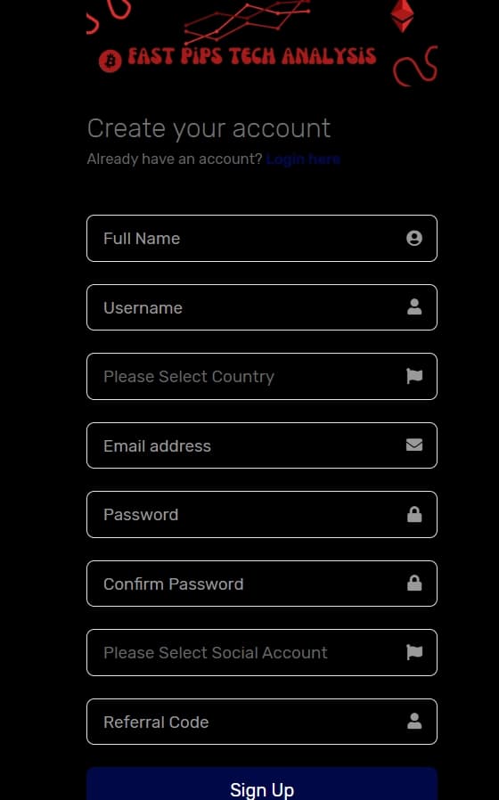 register of Fast Pips Tech Analysis
