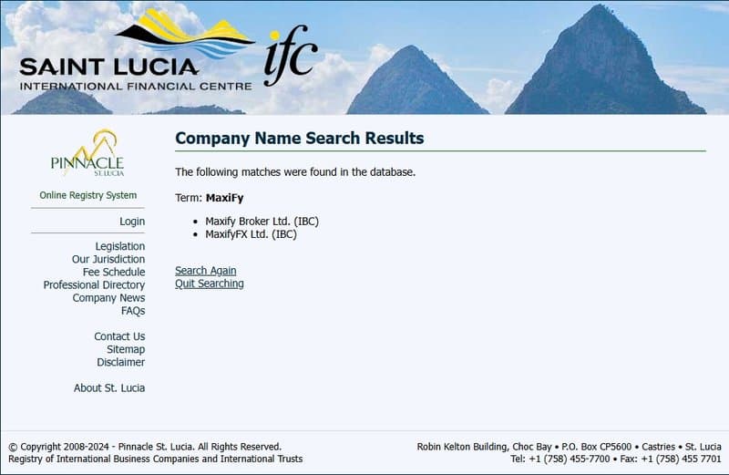Information can be found at the Saint Lucia International Business Company and International Trust Registry (ifc)