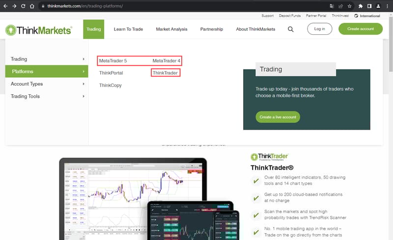Official Website Showing Trading Software Information