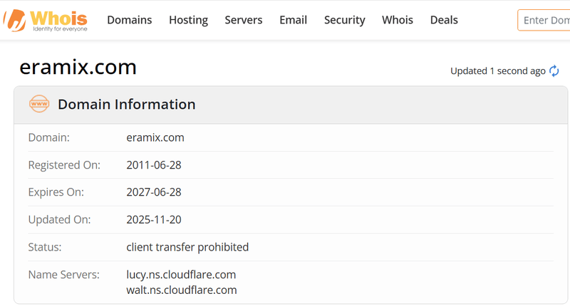 WHOIS Lookup Results