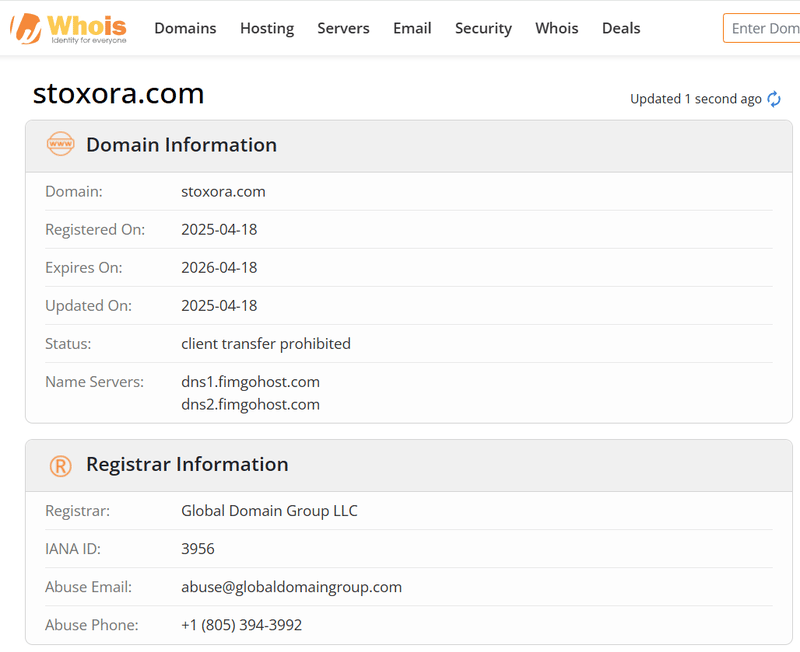 ผลการค้นหา Whois