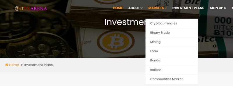 Bit FX Arena's Trading Products