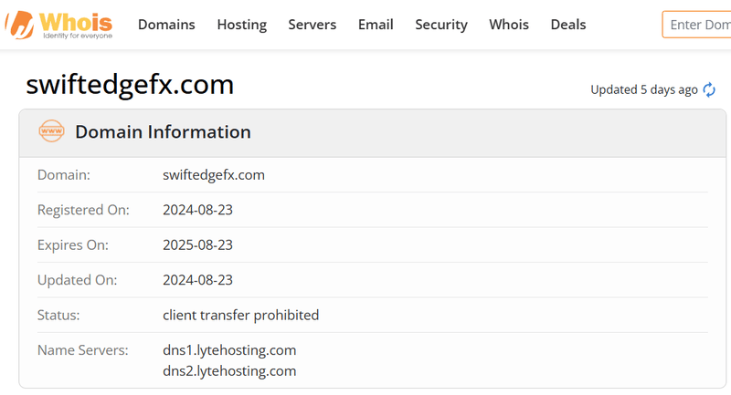 Whois Query Result