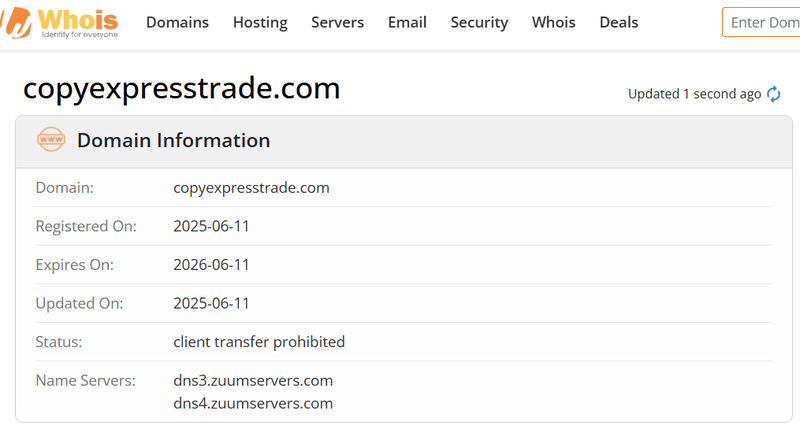 Whois Query Result