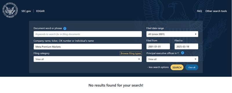U.S. Securities and Exchange Commission（SEC）