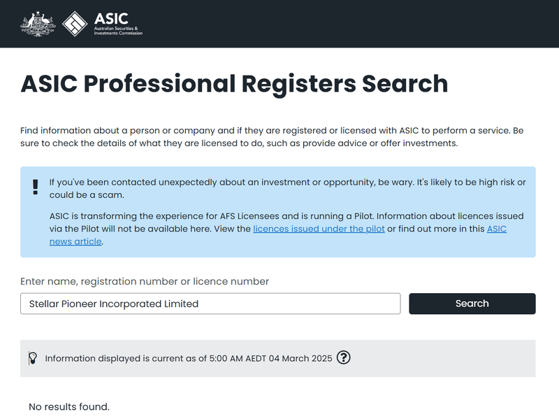 Australian Securities & Investments Commission（ASIC）