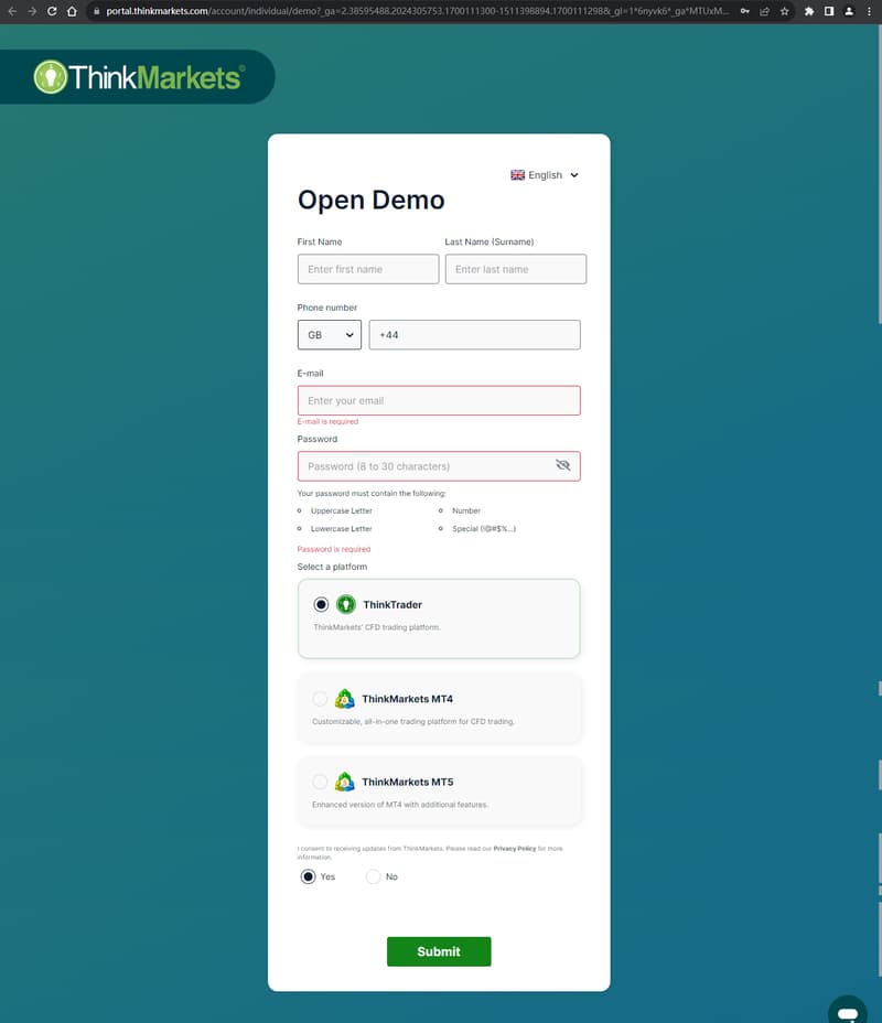 Official Website Showing Account Registration Information3