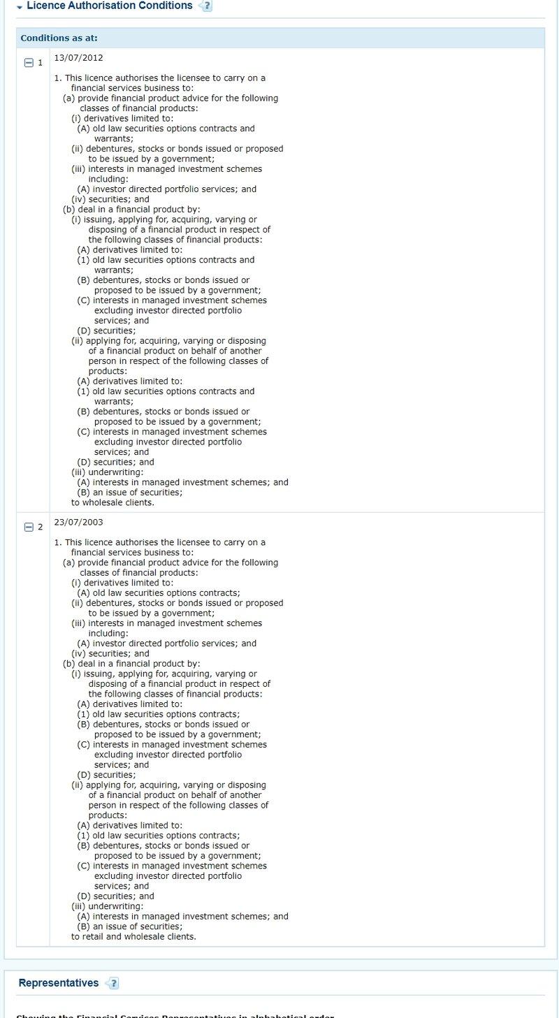 Regulatory information of FOSTER WEST