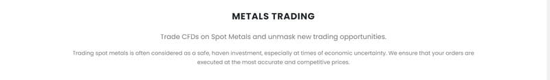 CP Markets의 금속