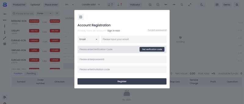 UOBE FX's account registration