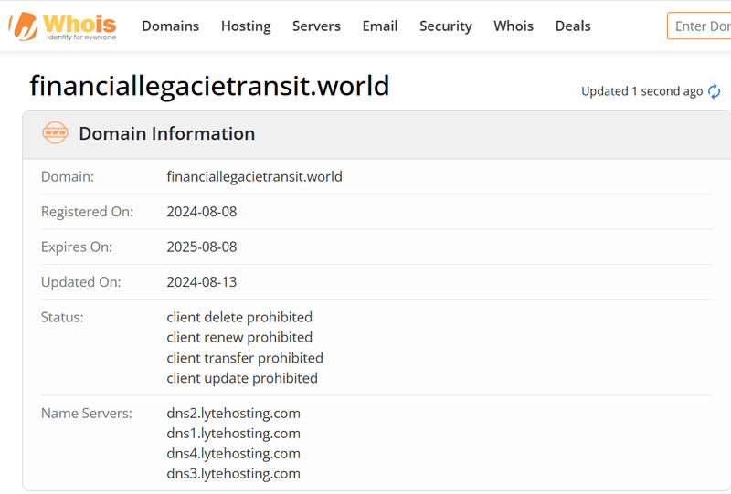 Whois Query Result