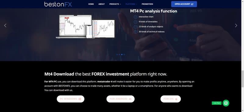 BestonFX的交易软件