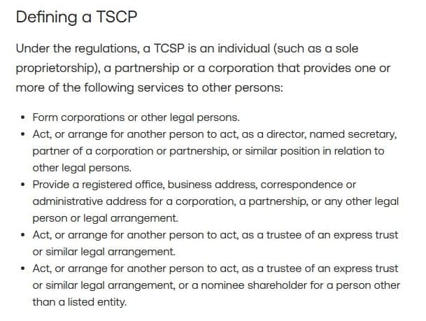 The role of TCSP