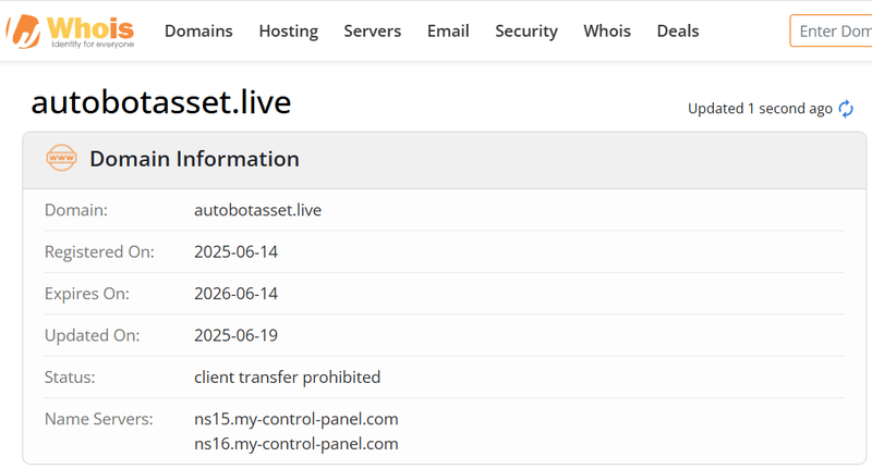 Whois Query Result