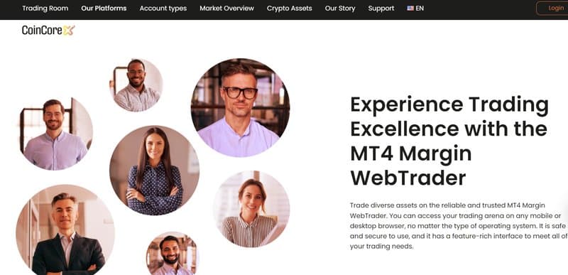 Trading Software of CoinCoreX