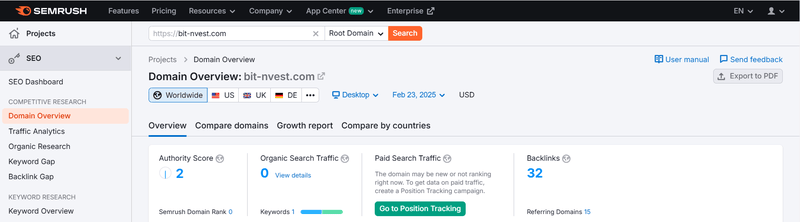 Semrush流量数据