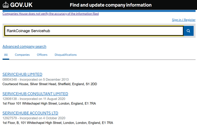 Companies House Query Result