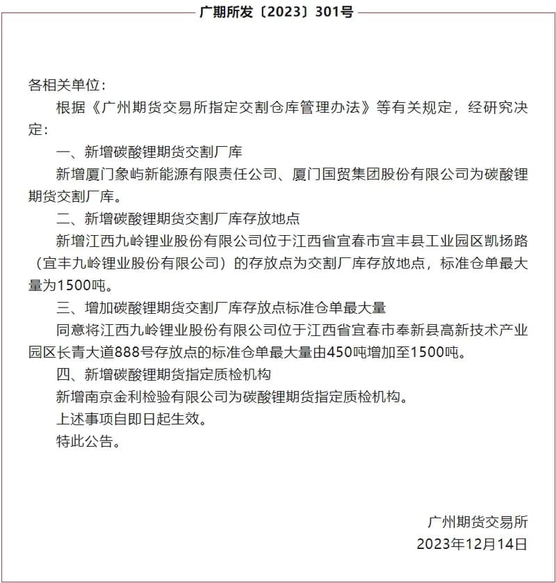 广期所301公告