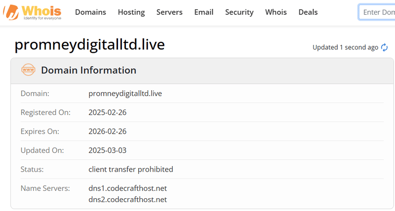 Whois Query Result