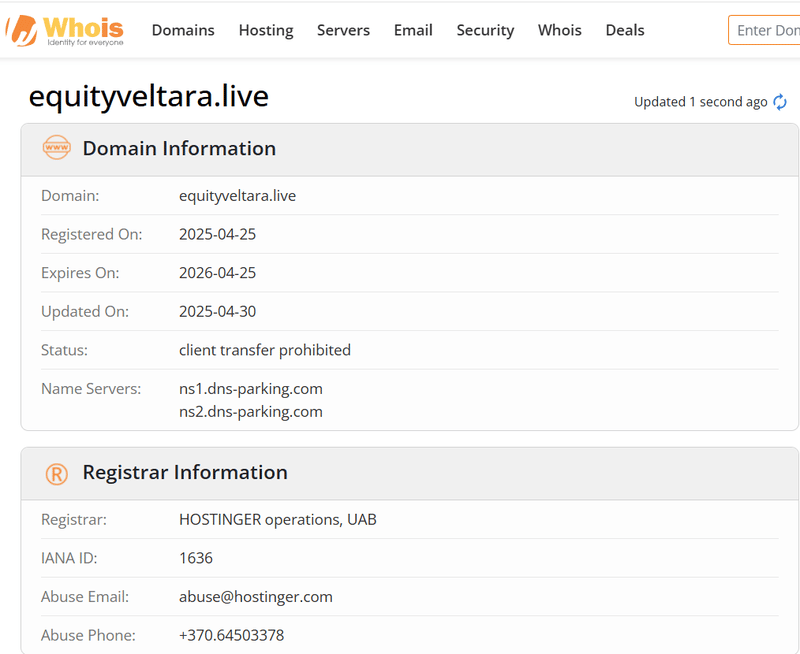 Whois Query Result