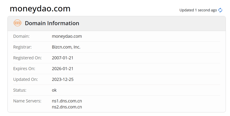 Investment Mastery.whois.com domain age data