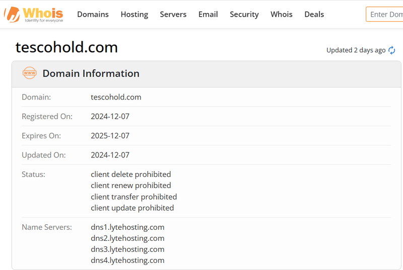 Whois Query Result