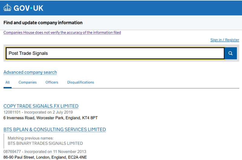 Companies House Query Result