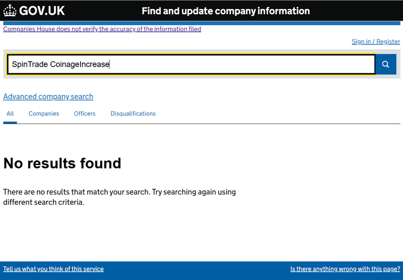 Companies House 질의 결과