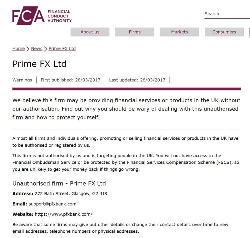 Regulatory Information of Fx Prime Pro