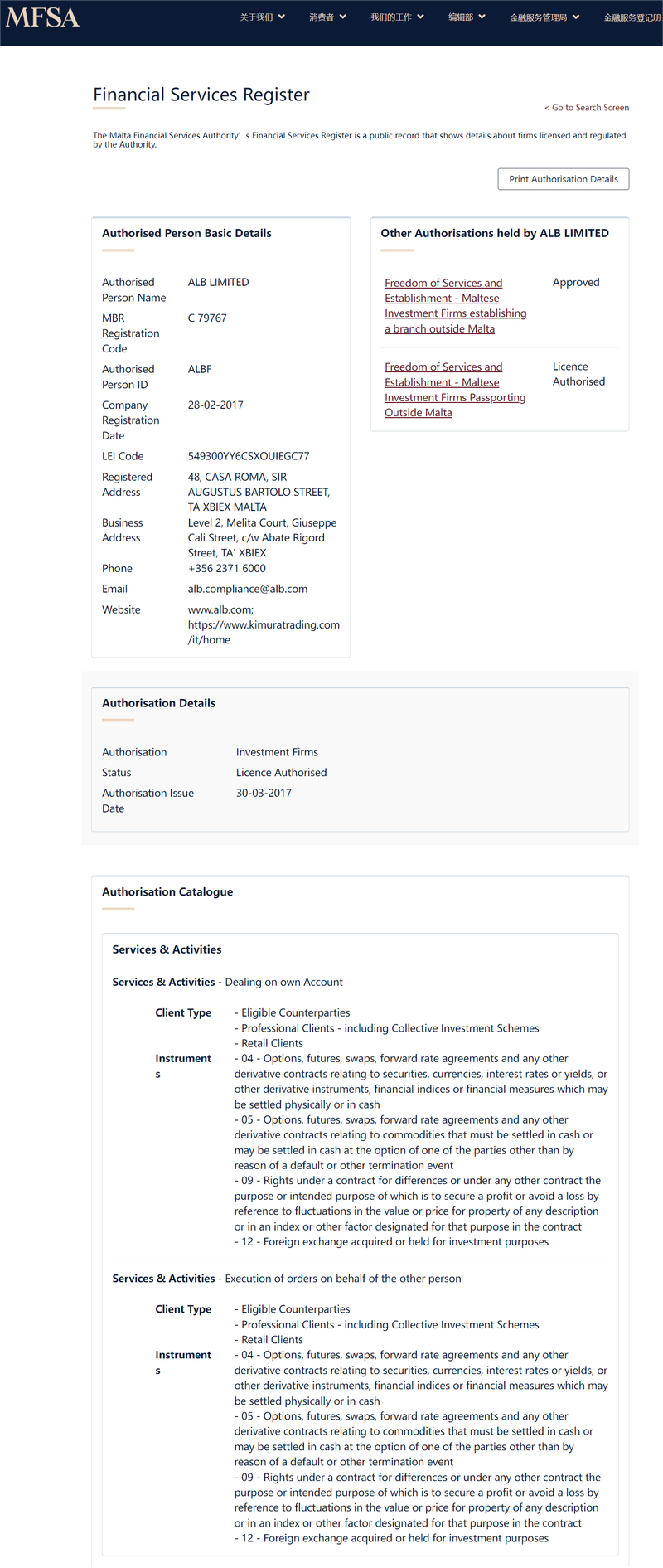 ALB Limited