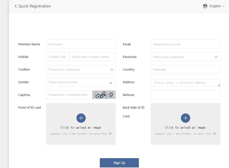 Arc World Global Ltd's Account Registration Process