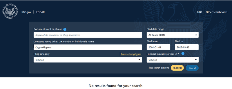 U.S. Securities and Exchange Commission（SEC）