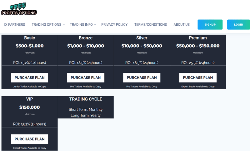 PROFITS OPTIONS