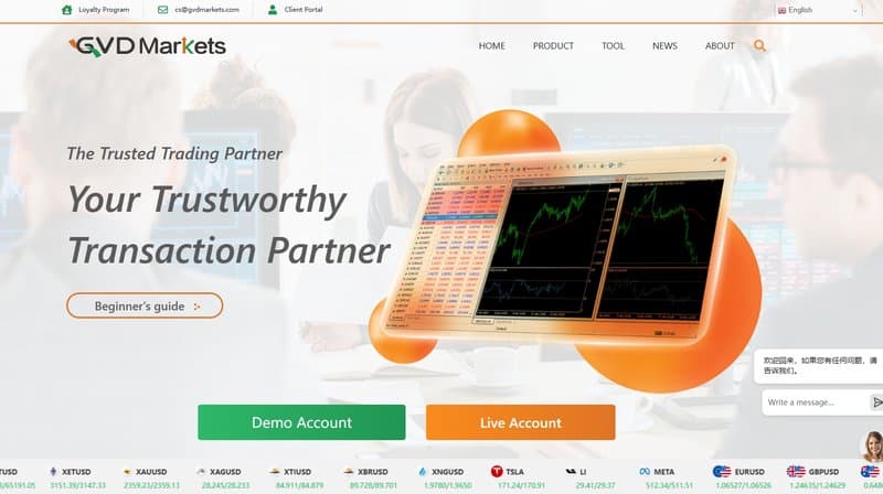 GVD Markets official website