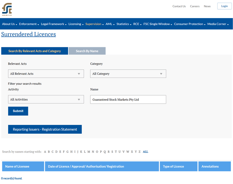 Guaranteed Stock Markets Pty Ltd
