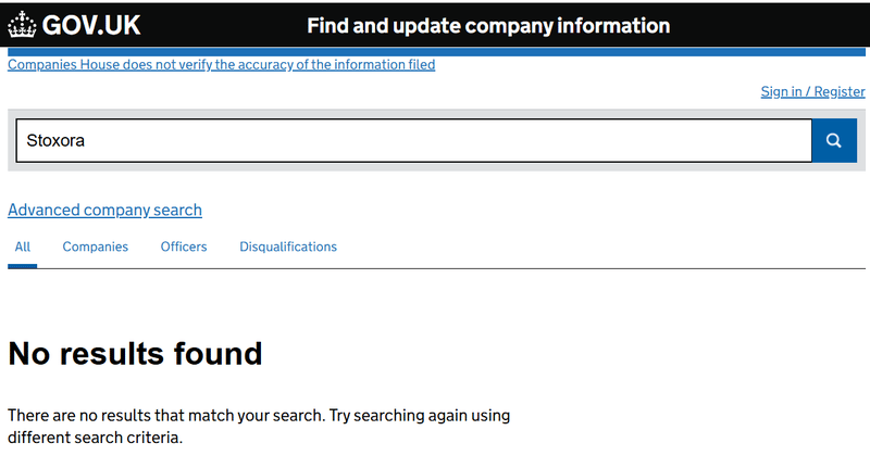 ผลการค้นหาใน Companies House