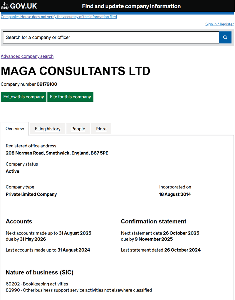 Company number 09179100