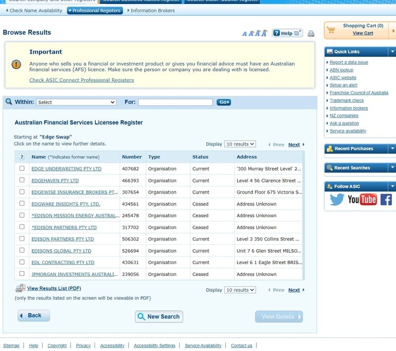 Regulatory Information of Edge Swap