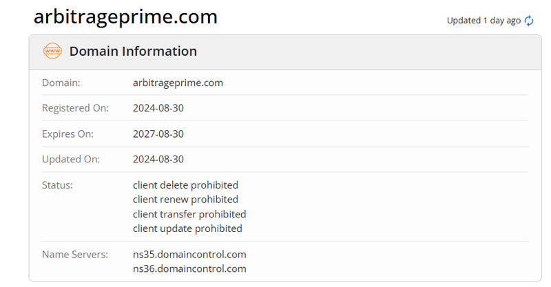Arbitrage Prime Whois