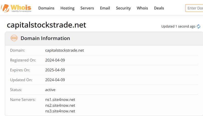 ผลการสอบถาม Whois