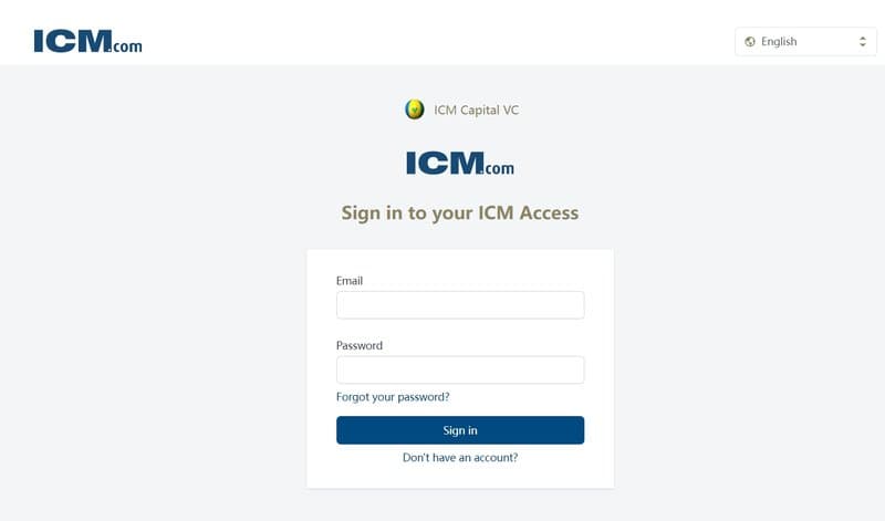 ICM Capital's account registration