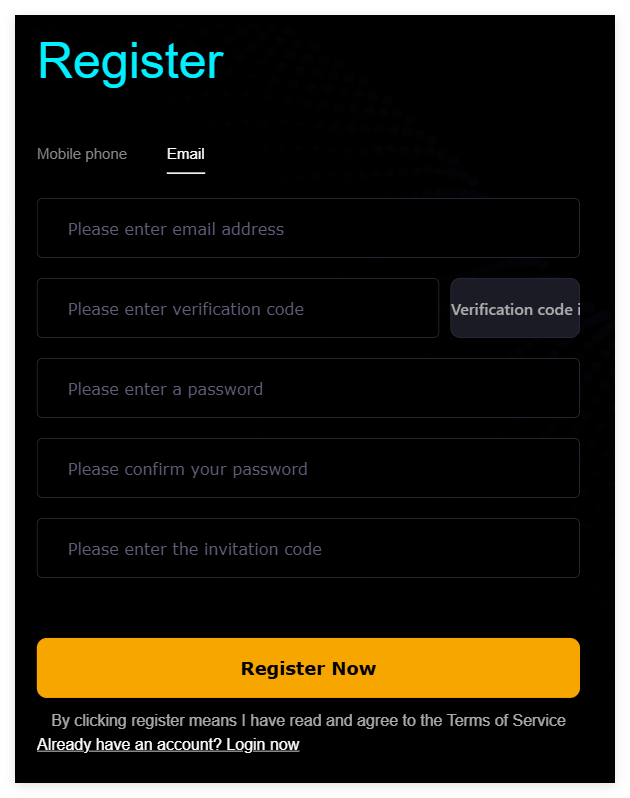 Formulário de Registro