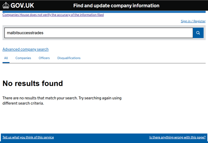 Companies House Query Result