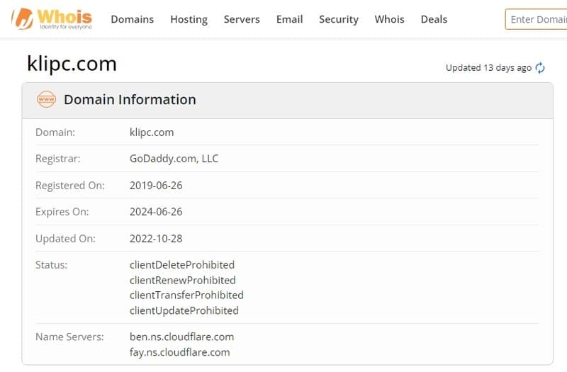 KlipC Whois Registration